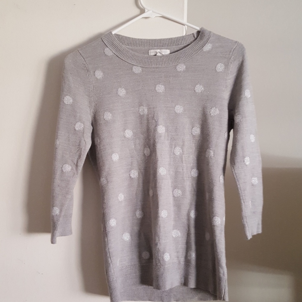 Silver polka dot sweater